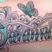 Tattoos - Lettering and a Butterfly Tattoo - 77486